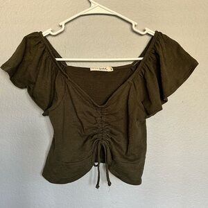 2 for $8 / Army Green Crop Top